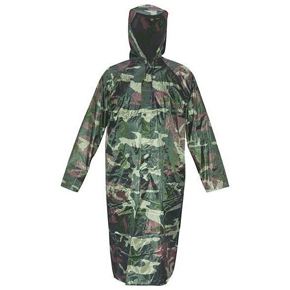 Плащ дождевик камуфляж с капюшоном XXL - обзор
