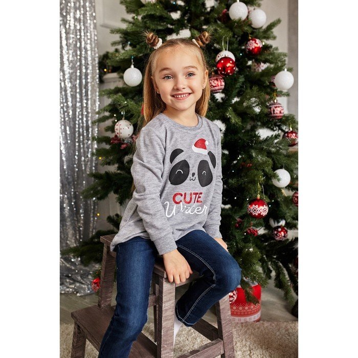 Джемпер детский KAFTAN &quot;Cute&quot; р. 28 (86 - 92), серый - скидка