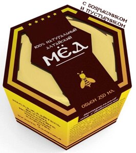 Мед 100% натуральный Алтайский с Боярышником и Пустырником, 250 гр. (для сердца и сосудов)
