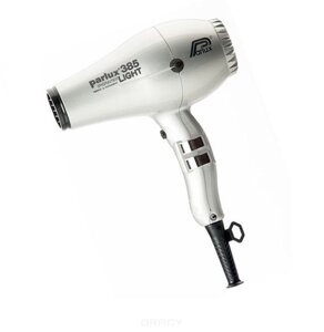 Parlux, Фен для волос 385 Power Light серебряный, 2150Вт, ионизация, 2 насадки
