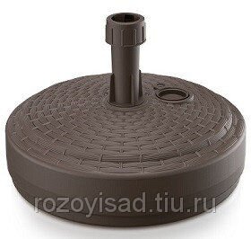 Подставка из пластика для зонта "Ротан" круглая венге