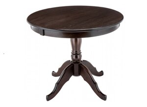 Стол кухонный обеденный из дерева круглый раздвижной д.92 (120) Лоссон (шоколад)