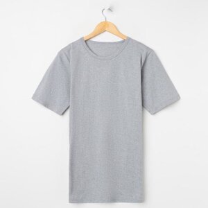 Футболка мужская, цвет серый меланж, размер 54