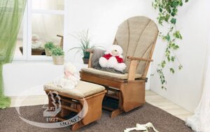 С 254 Кресло-качалка с подставкой для ног (шоколад)