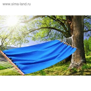 Гамак из льна с планкой синий RG-14