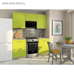 Кухонный Гарнитур София 1, 1500 мм, цвет Венге/Лайм