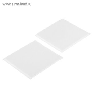 Накладка мебельная TUNDRA, 85 х 85 мм, квадратная, белая, 2 шт.