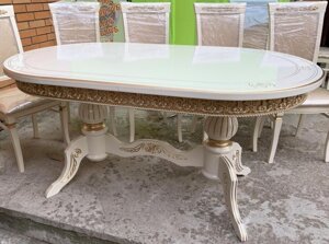 Обеденный стол на лапках и балясинах раздвижной, размеры стола ; 160/200/90 см.