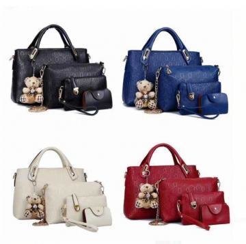 Набор женских сумок 5 в 1, красный - заказать