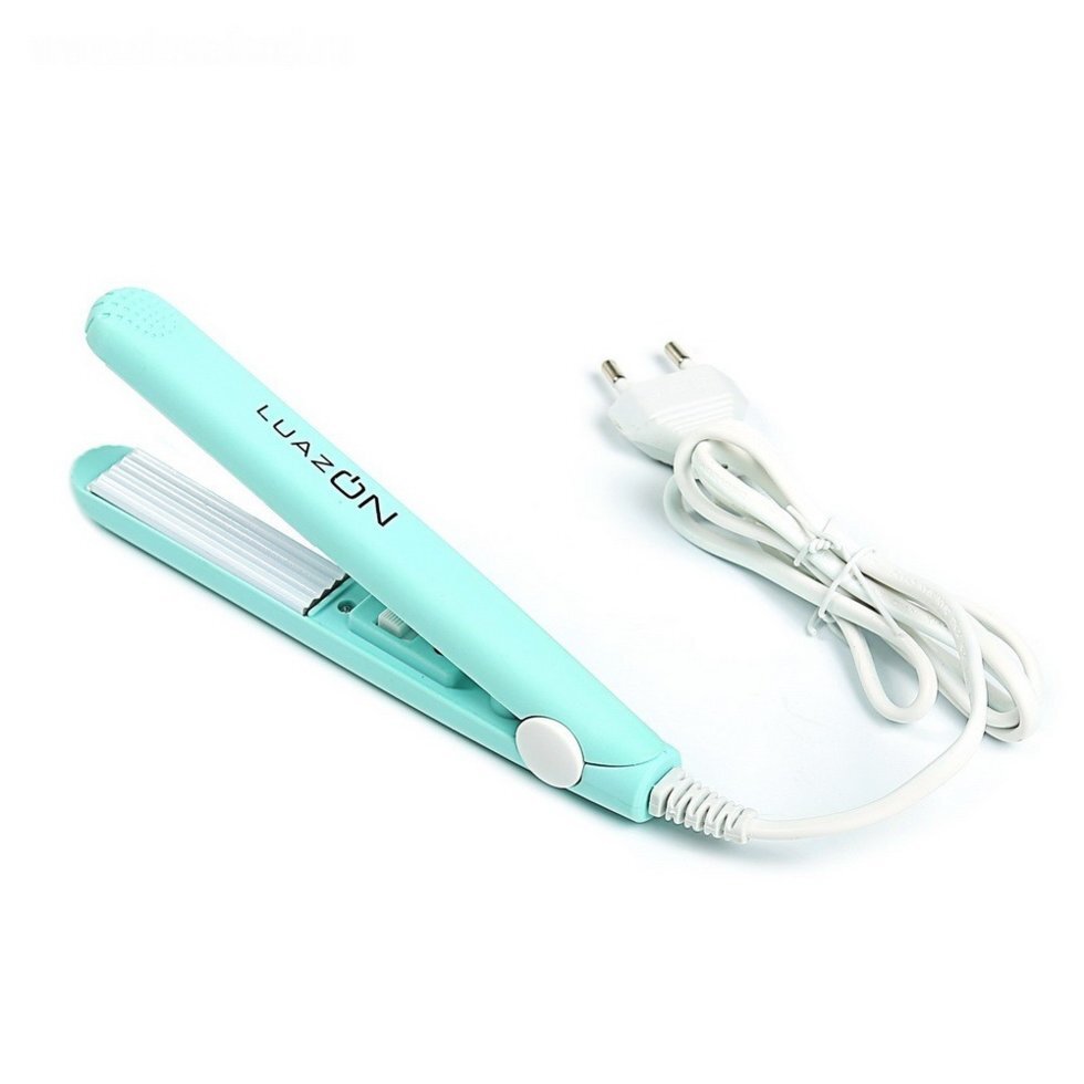 Щипцы-гофре мини Luaz. ON LW - 26, 25 Вт, керамическое покрытие, бирюзовый - доставка