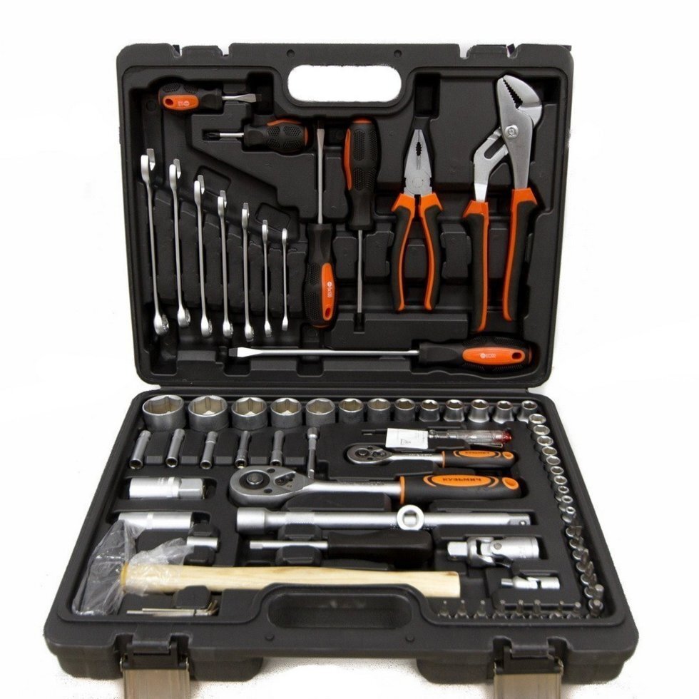 Набор ручного инструмента Кузьмич, 75 предметов, кейс - описание