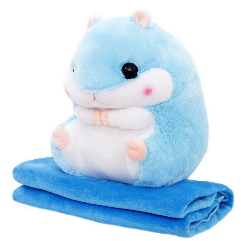 Плед-подушка хомяк 3 в 1, серый - гарантия