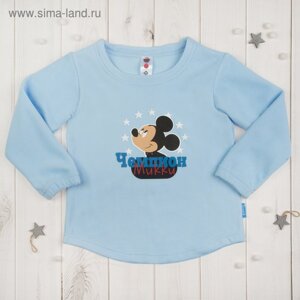Джемпер детский "Чемпион Микки" Микки Маус, голубой, рост 110-116 (32) см, 5-6 л, флис