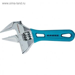 Ключ разводной Gross 15564, 120 мм, CrV, укороченная ручка