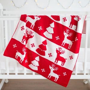 Плед вязаный Крошка Я «Новогоднее чудо» 80х100 см