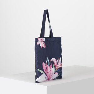 Сумка шоппер, отдел без молнии, без подклада, цвет синий