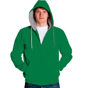 Толстовка мужская, размер 44, цвет зелёный