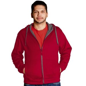 Толстовка мужская, размер 46, цвет красный