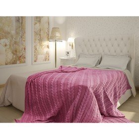 Плед, размер 180 x 210 см, цвет розовый - особенности