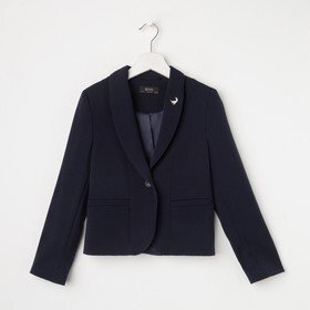 Жакет для девочки, цвет тёмно-синий, рост 140 см - гарантия