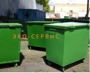Металлический бак под мусор 0.8м3 крышка, колесах. Люберцы
