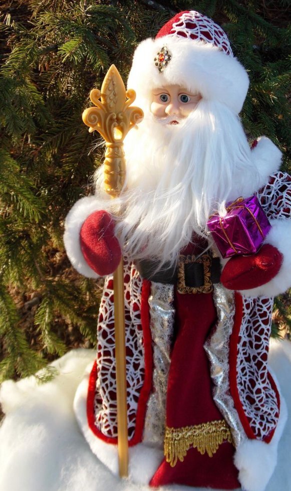 Музыкальный Дед Мороз - 45 см (красная шуба) - опт