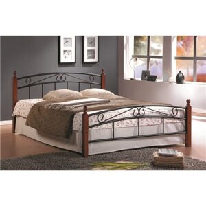 Кровать односпальная 8077 - АТ (90х200) + метал. основание