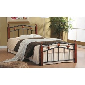 Кровать односпальная AT 126 из массива Дуб в красноту (90x200)