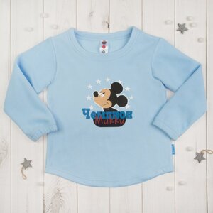 Джемпер детский "Чемпион Микки" Микки Маус, голубой, рост 110-116 (32) см, 5-6 л, флис