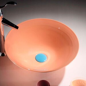 4231862 Раковина для ванной MELANA MLN-T4006H-B5, 385х385х140 мм, накладная, цвет персиковый