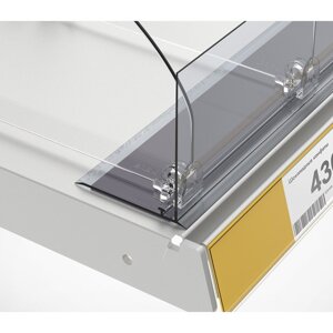 4538987 Ограничитель передний пластиковый высотой 80 мм с Т-профилем, L=1000 мм, прозрачный