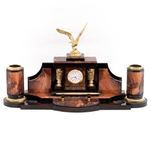 Настольный набор руководителя "Орел" яшма