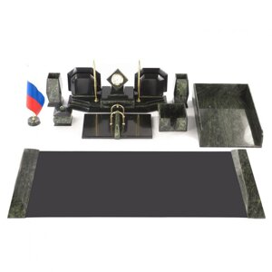 Письменный набор для руководителя из змеевика