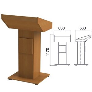 Трибуна напольная Монолит, 630х560х1170 мм, цвет орех гварнери