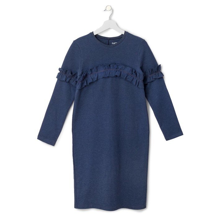 Платье женское KAFTAN с рюшей, р-р 40 - 42, индиго - акции