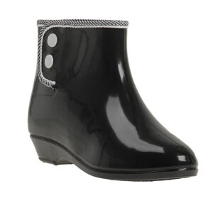 Полуботинки женские с утеп. на кнопках, цвет чёрный, размер 39