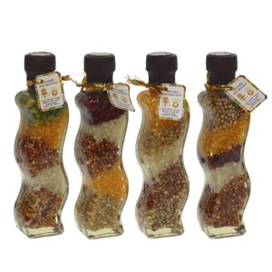 Бутылка декоративная "Крупы", L4,5 W4,5 H17,5 см, 4в.