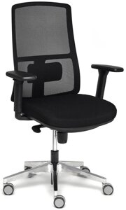 Кресло для руководителя TELA ALU ткань, черный