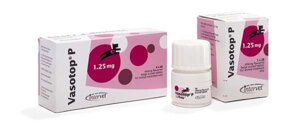 Вазотоп P для лечения и профилактики хронической сердечной недостаточности у собак и кошек (1 шт., 1,25 мг.)