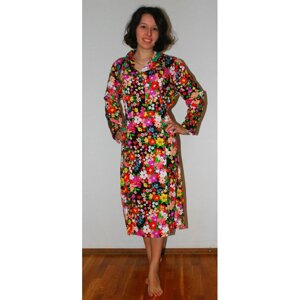 Платье кулирка с рукавом