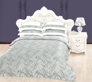 Комплекты постельного белья VERONICA FRANKO евро сатин Монсоро (пепельный-белый)