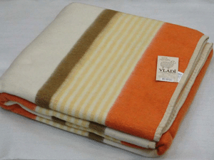 Одеяло VLADI п/ш Полоса 170х210 бел/желт/оранж/тер