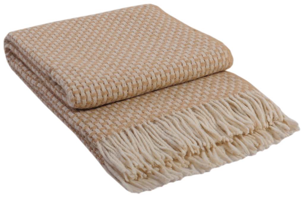 Плед Влади 140х200 Рогожка бело-бежевый - акции