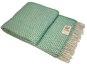 Плед Влади 140х200 Рогожка бело-мят.