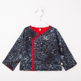 Кофточка детская, рост 62 см, цвет красный/ карбон милитари Кф - 211М - описание