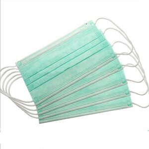 Маска медицинская защитная, на резинках, 3-х слойная (50 шт)