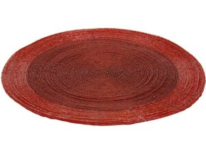 Подставка декоративная под горячее красная 35 см